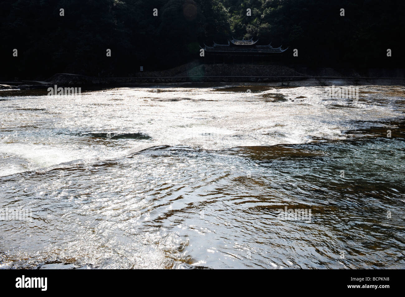 Baishuiyang, Mandarinenten Rive Scenic Park, Pingnan, Ningde, Provinz Fujian, China Stockfoto