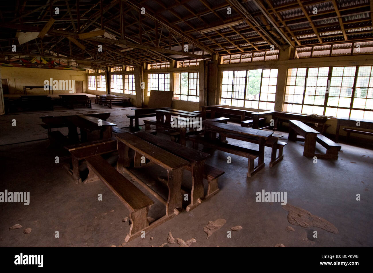 Leere Klassenzimmer in Kampala-Uganda Stockfoto