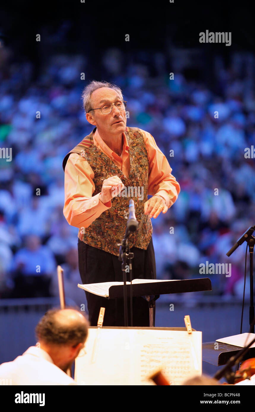 Concuctor Charles Ansbacher, Boston-Sehenswürdigkeiten-Orchester Stockfoto