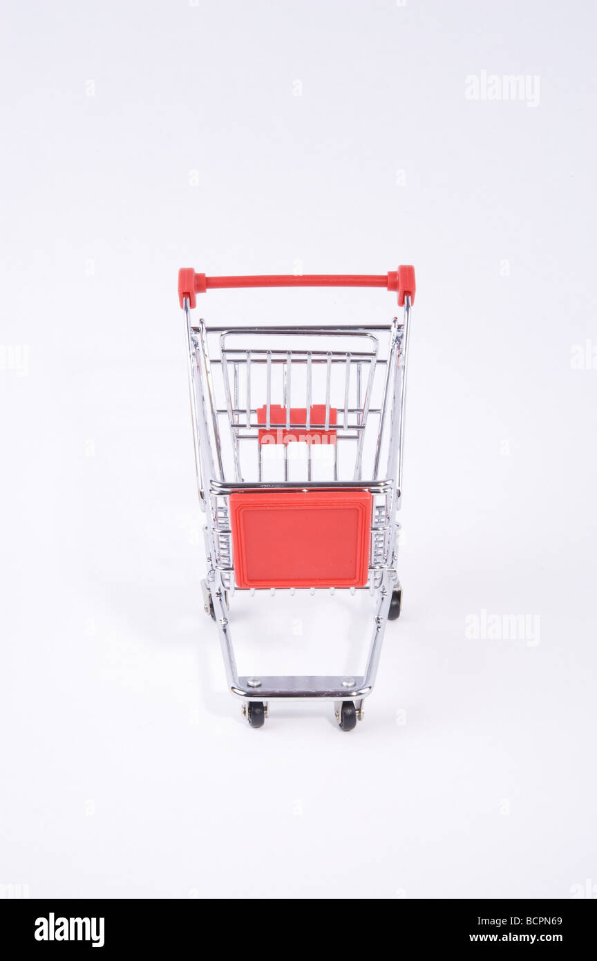 Mini Einkaufswagen Einkaufswagen Stockfoto