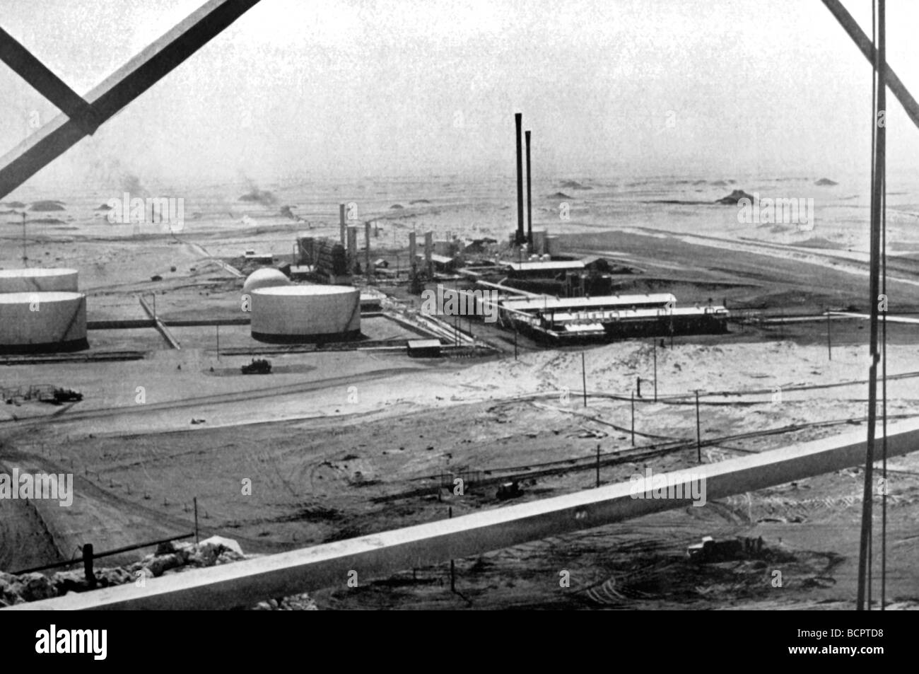 Saudi Arabien aus Brunnen von Ibn Sau'd - arabischen Amerika Oil Co Stabilisierung Einheit Dahran Stockfoto