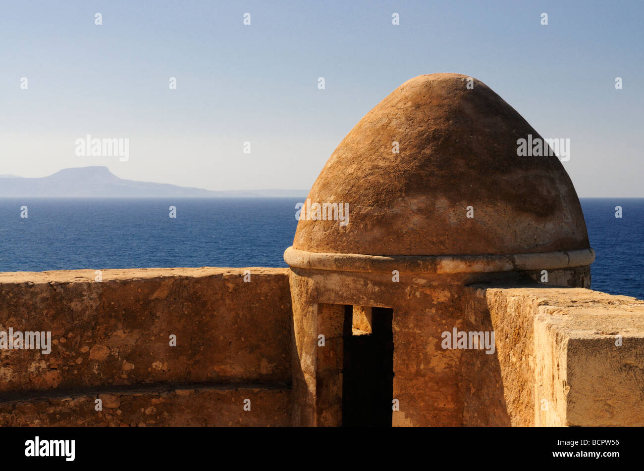 Detail des venezianischen Forts in Rethymnon auf der Insel Kreta, Griechenland, Europa Stockfoto