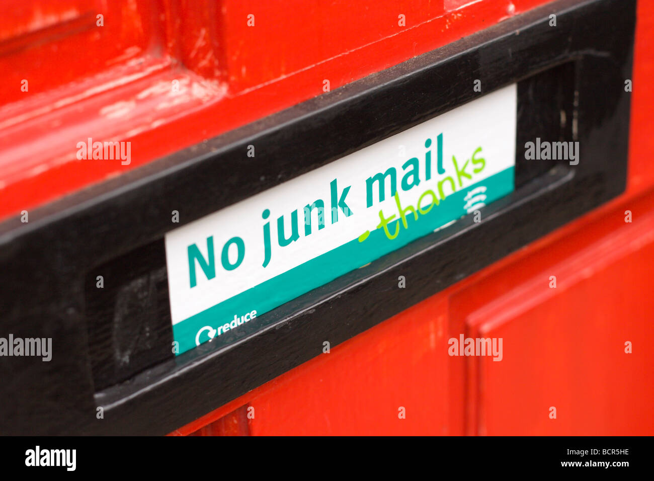 Keine Junk-Mail-sticke Stockfoto