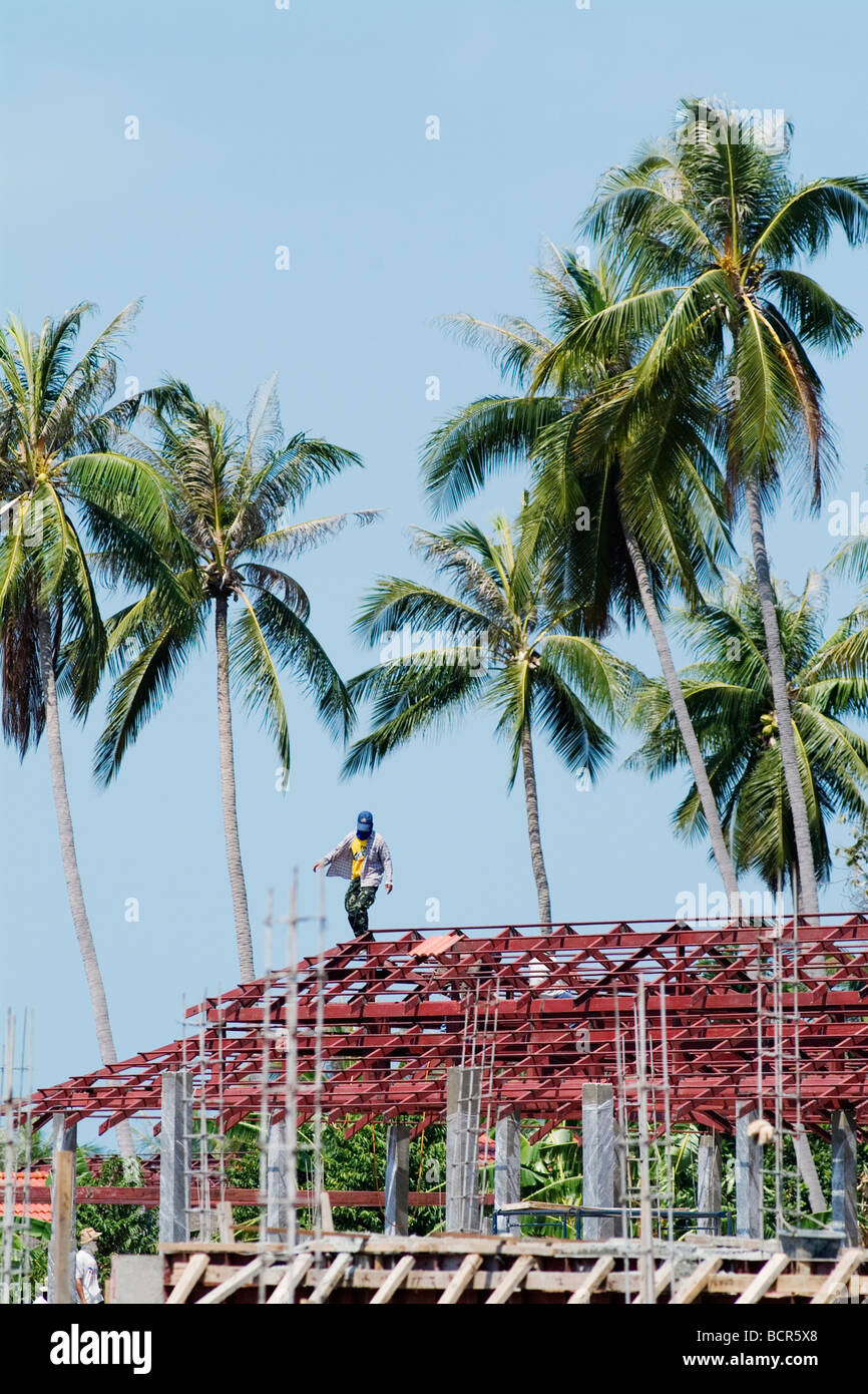 Ein neues Hotel auf Koh Samui, Thailand entsteht Stockfoto