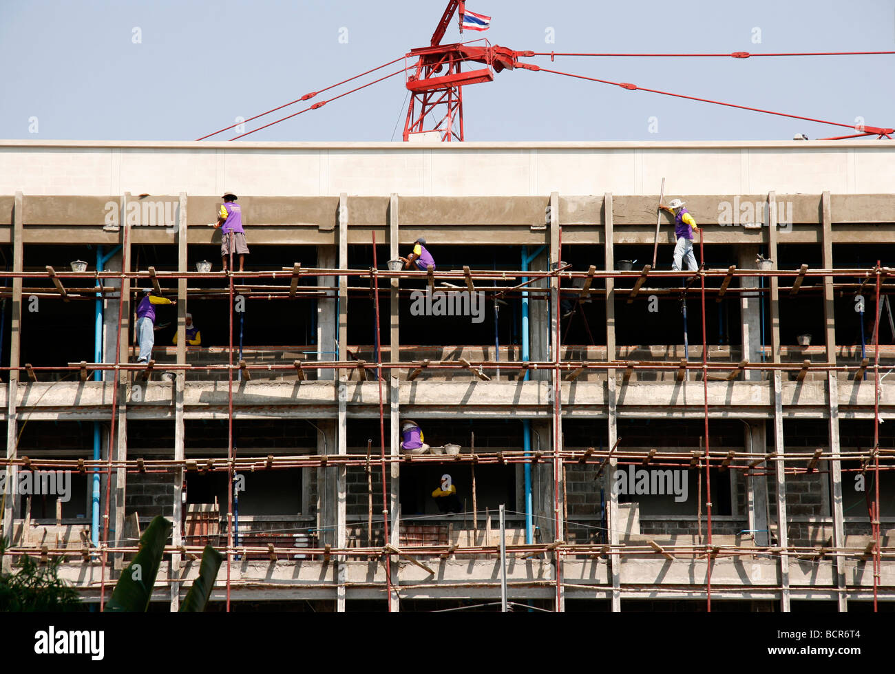 Hotel Bauarbeiten in Thailand Stockfoto