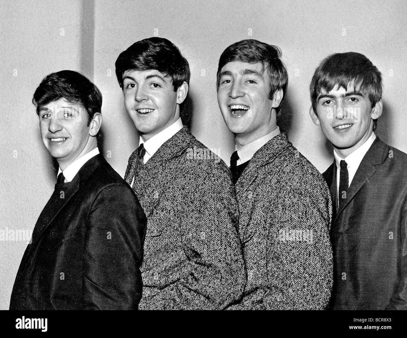 BEATLES 1962 von links Ringo Starr Paul McCartney John Lennon und George Harrison Stockfoto