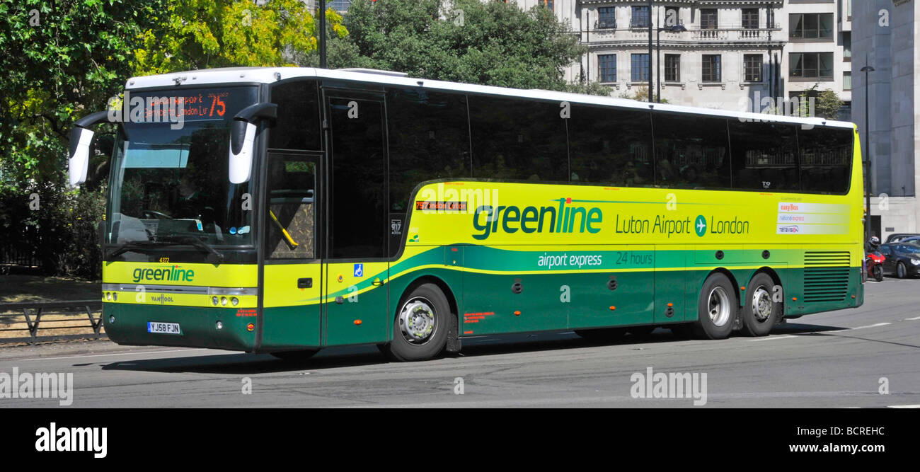 Greenline-London Luton Airport express Bus Anschluss-service Stockfoto