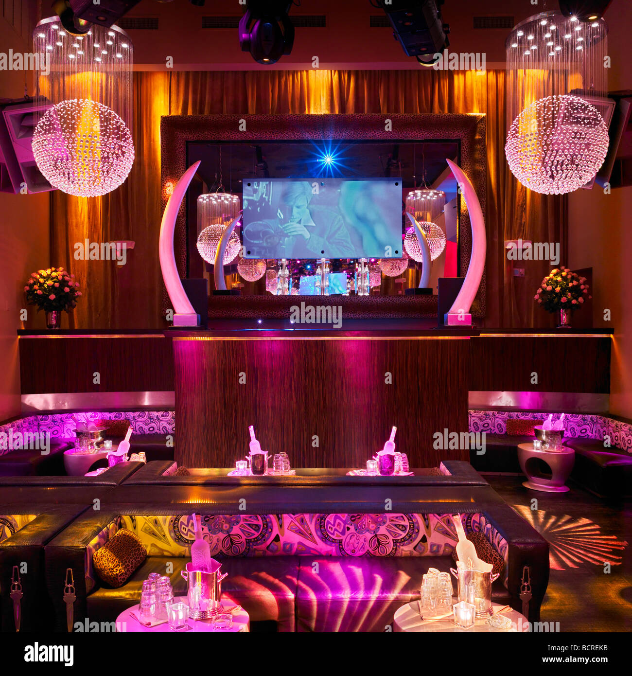 DJ-Pult in der Diskothek Set Miami in Miami Beach, Florida Stockfoto