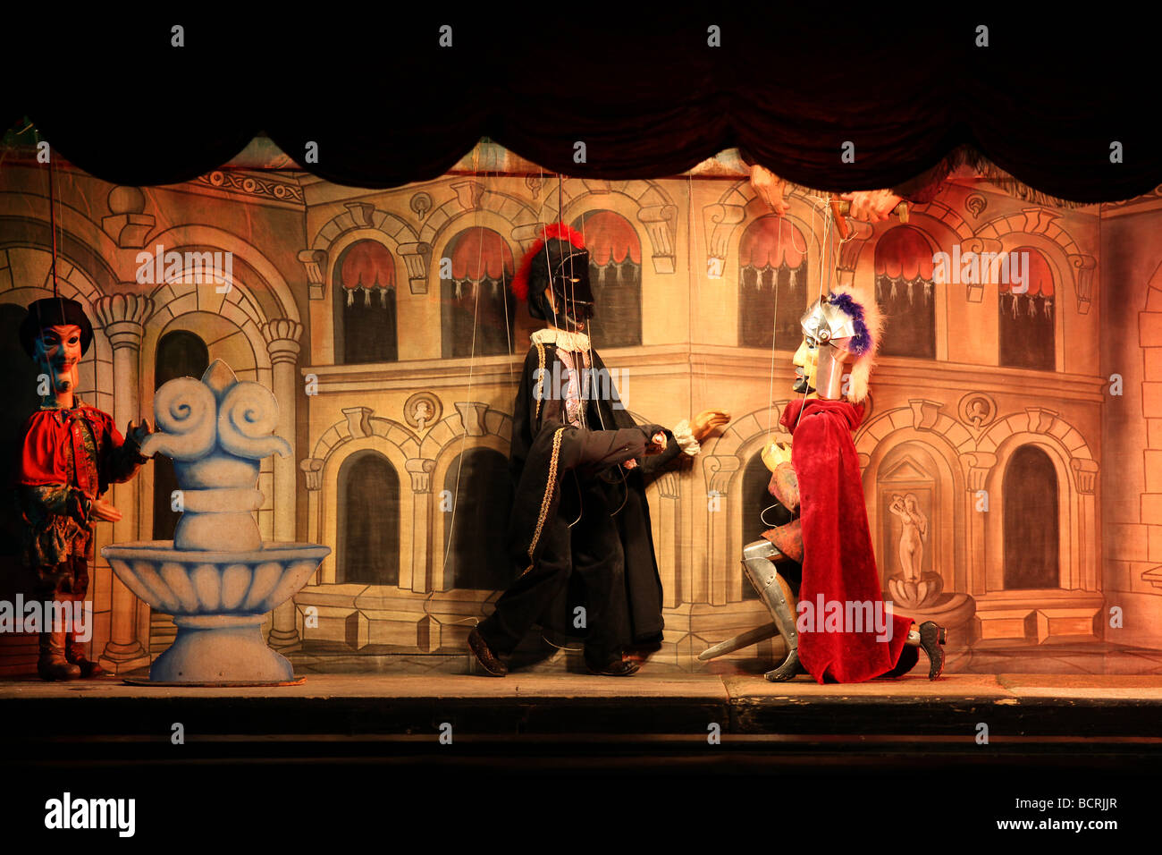 Don Giovanni der Oper mit Marionetten Standort Prag National Marionette Theatre Stockfoto