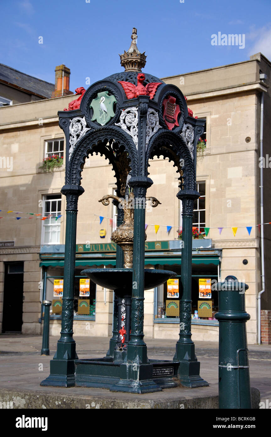 Viktorianischen Trinkbrunnen, Market Place, Wallingford, Oxfordshire, England, Vereinigtes Königreich Stockfoto