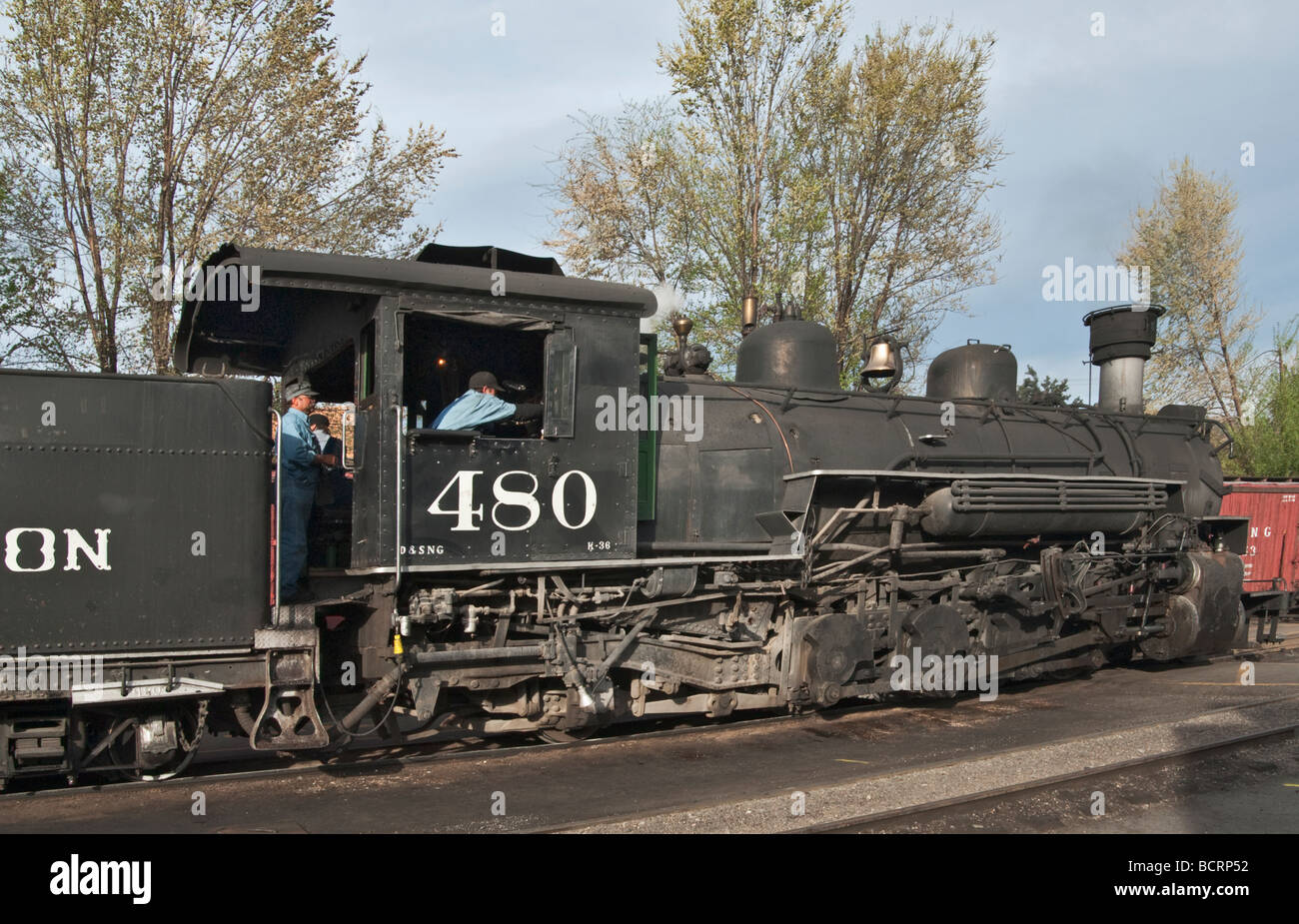Colorado Durango The Durango Silverton Narrow Gauge Railroad Dampflok Lokomotive Stockfoto