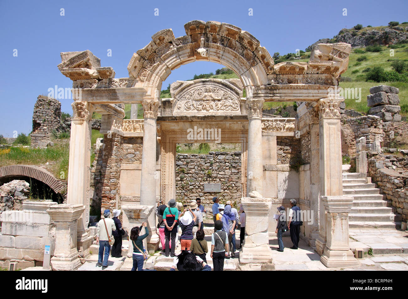 Tempel des Hadrian, antiken Stadt Ephesus, Selcuk, Provinz Izmir, Türkei Stockfoto