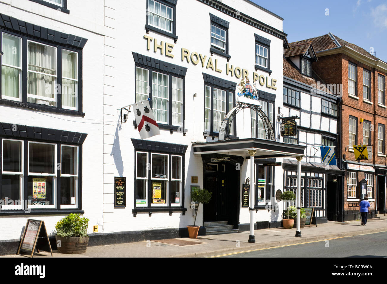 Die Royal Hop Pole, Church Street, Tewkesbury - jetzt ein Gasthaus pub Stockfoto
