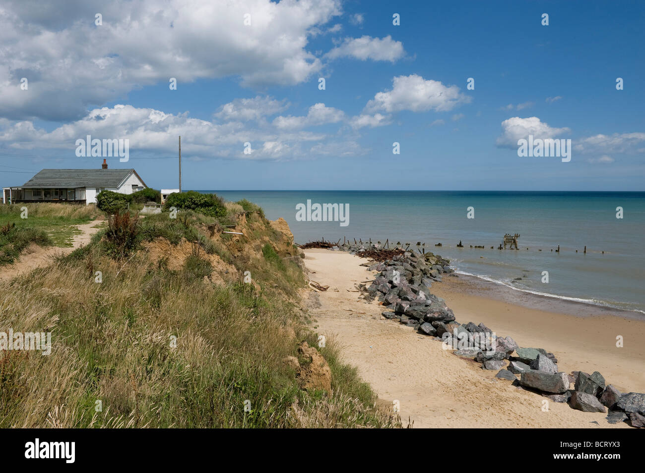 Cliff Erosion, happisburgh, Norfolk, England Stockfoto