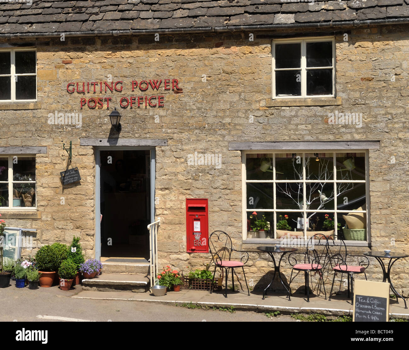 Postamt Guiting Power, Guiting Power, Gloucestershire, Cotswolds, England, UK. Stockfoto