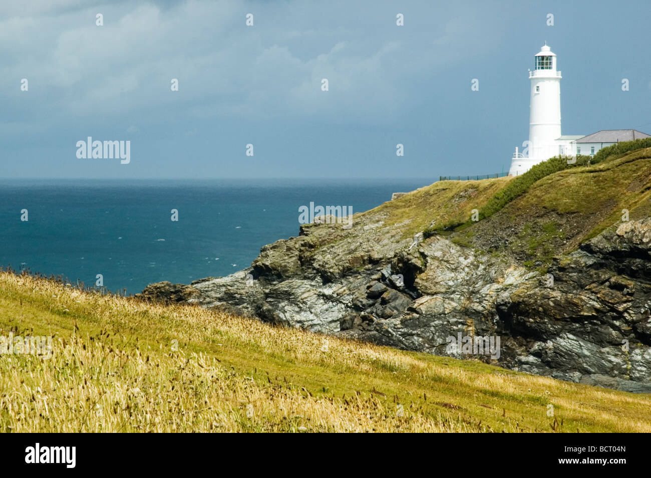 Trevose Head und Leuchtturm, North Cornwall Stockfoto
