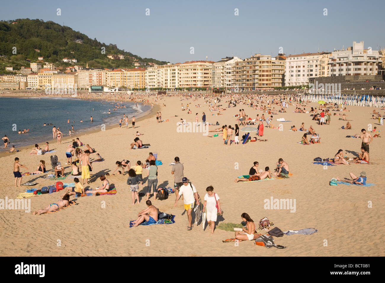 Zurriola Strand San Sebastian Baskenland Spanien Stockfotografie Alamy