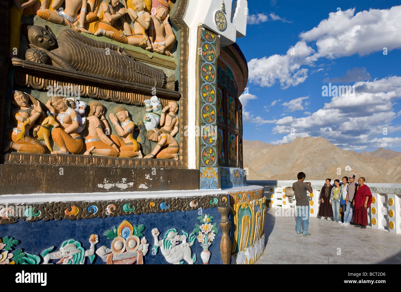 Familienportrait. Shanti Stupa. Leh. Ladakh. Indien Stockfoto