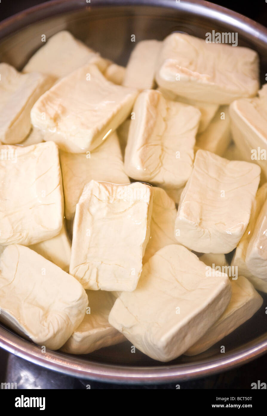 Frischer Tofu auf Verkauf Hanoi Vietnam Stockfoto