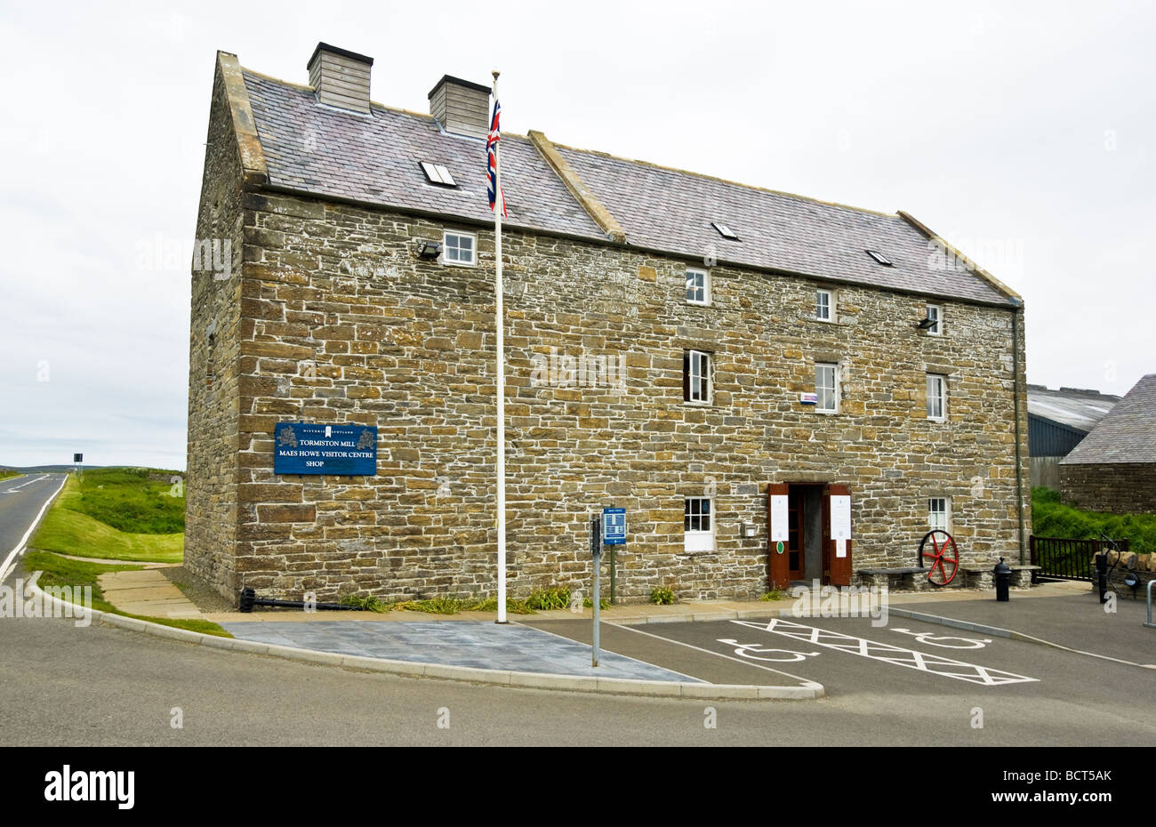 Maes Howe Visitor Centre in Tormiston Mühle auf Orkney Festland in Schottland Stockfoto