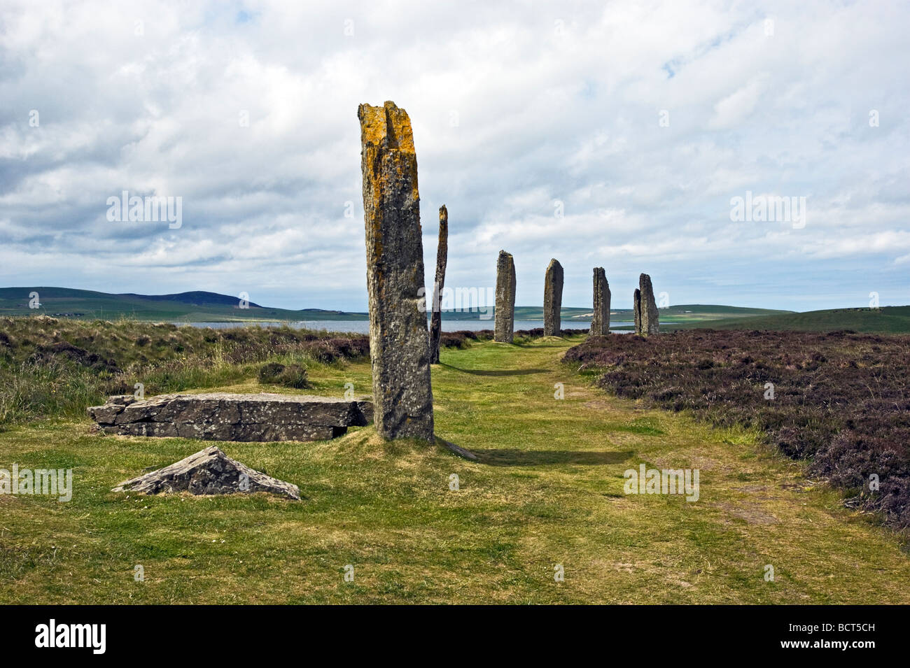 Der Ring of Brodgar Standing Stones auf Mainland Orkney in Schottland Stockfoto