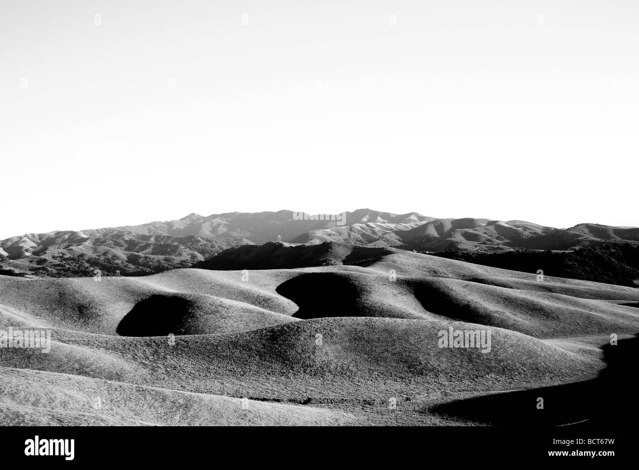 Sanfte Hügel in Steinbeck Land Stockfoto