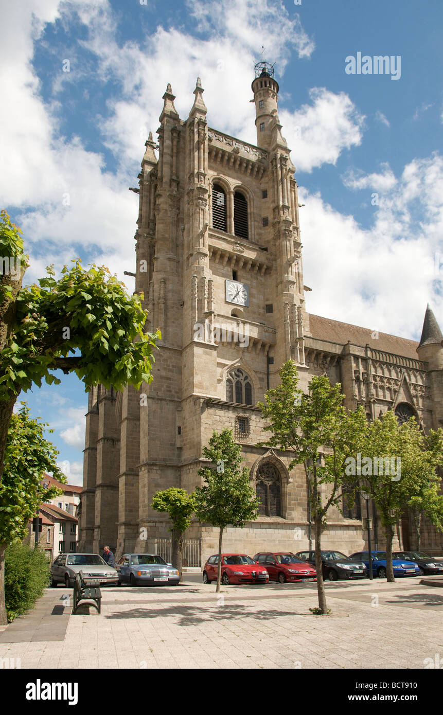 Kathedrale Saint-Jean, Ambert, Auvergne, Frankreich Stockfoto