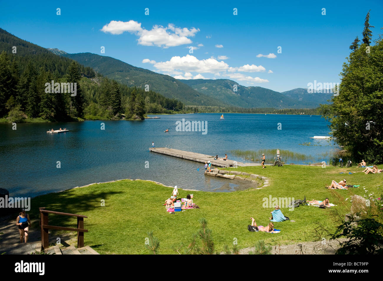 Alta Lake Park Whistler BC, Kanada Stockfoto