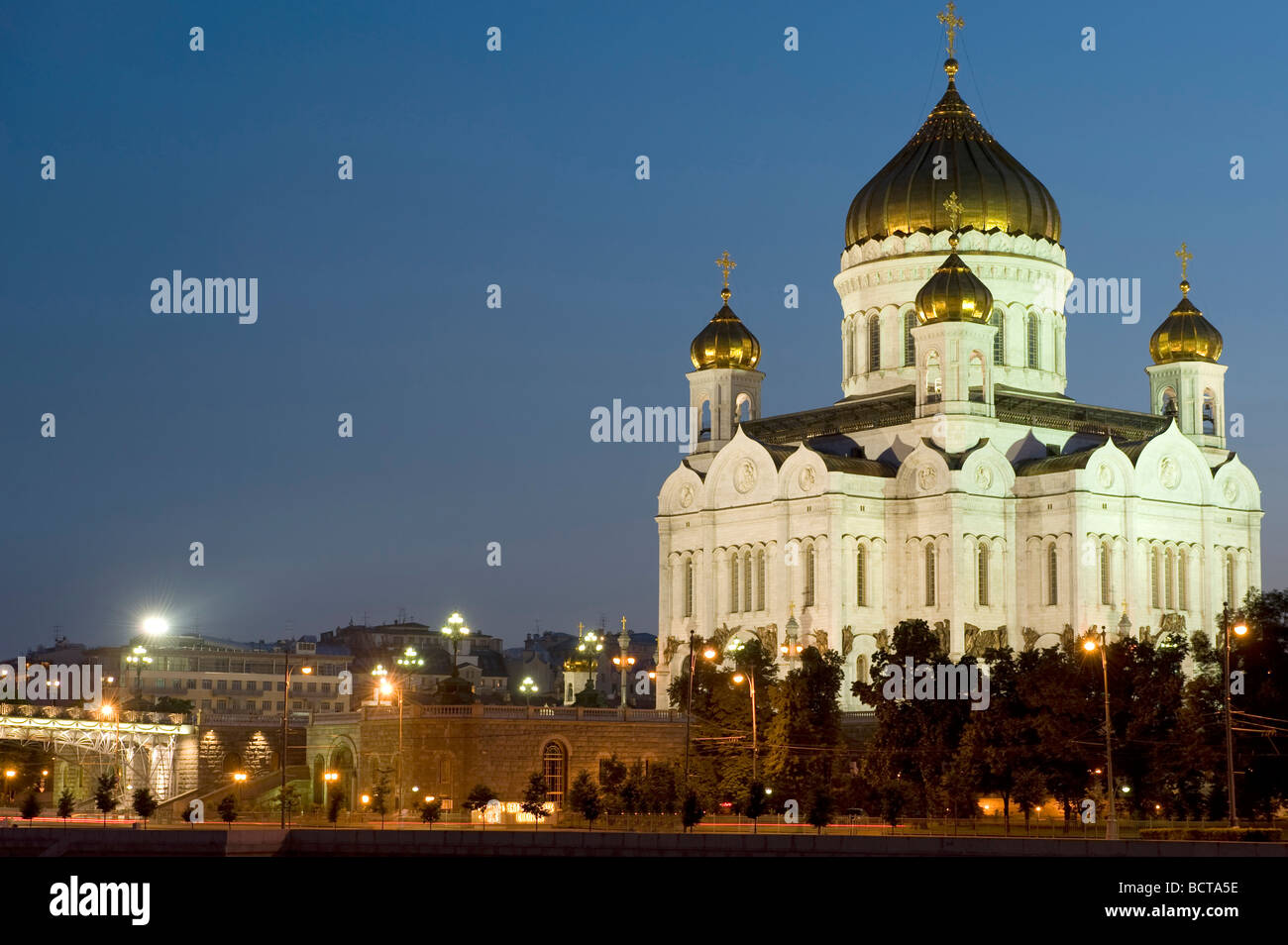 Russische Moskauer Kathedrale von Christus dem Erlöser Stockfoto