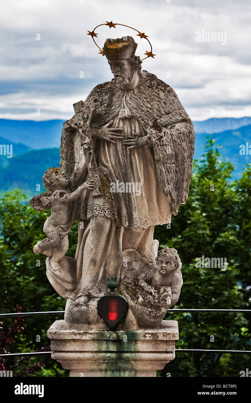 Heiligen Johannes von Nepomuk vor senken der Basilika am Sonntagberg