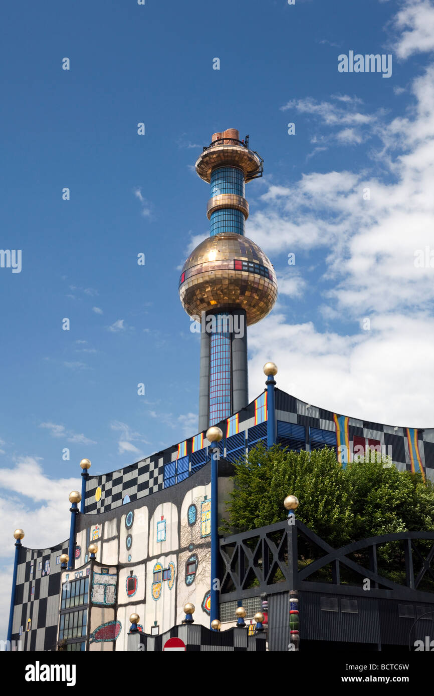 Fernheizwerk, Fernwärme Werk Spittelau, Wien, Österreich Stockfoto