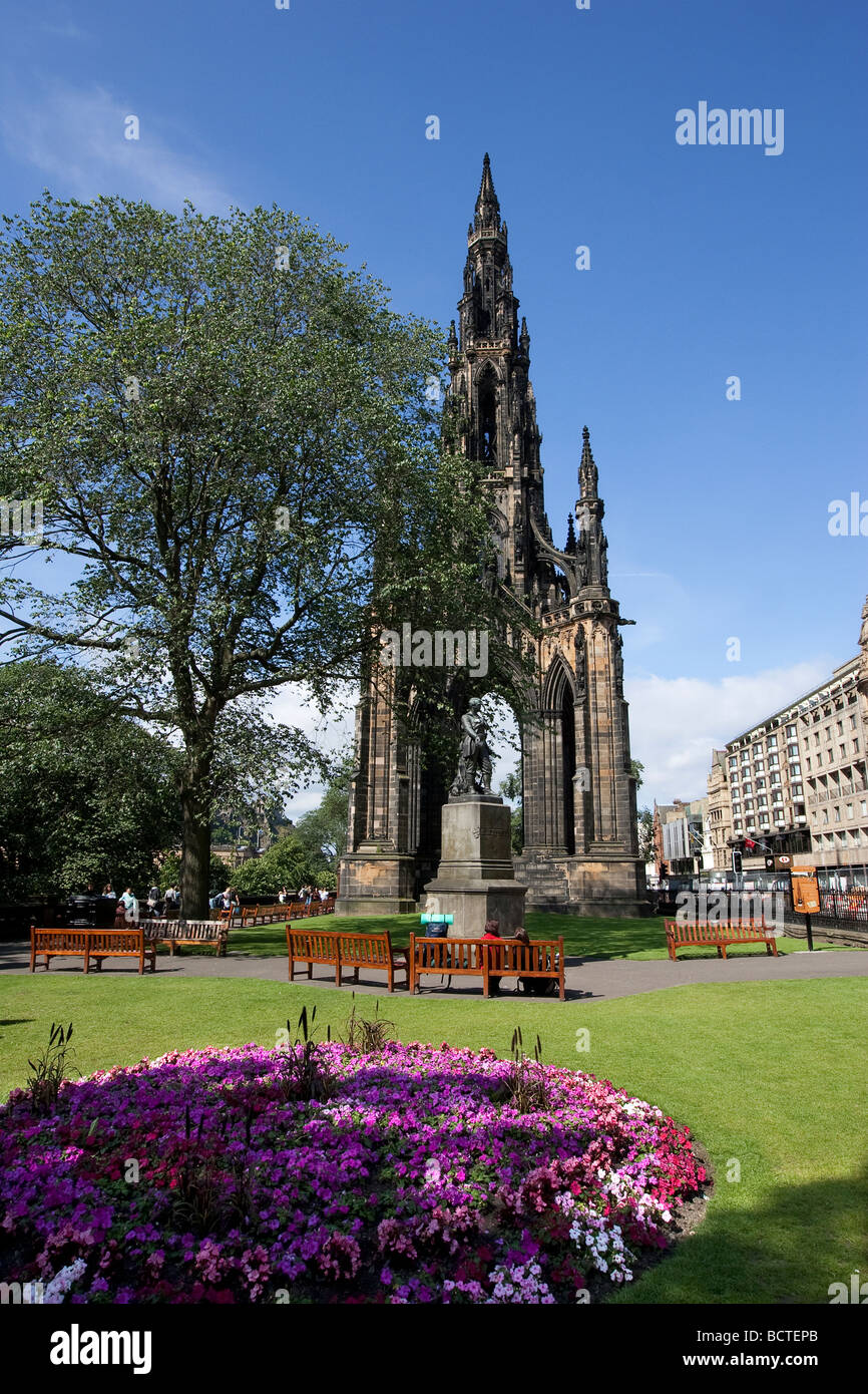 Das Scott Monument in Princess Gardens Princes Street in Edinburgh, Schottland Stockfoto