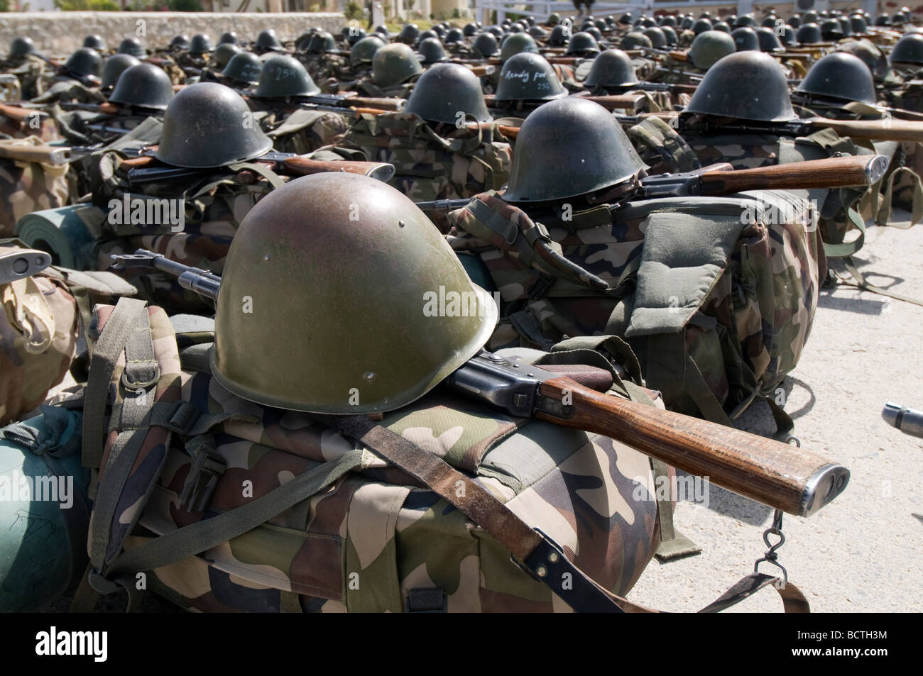 Afghanische Nationalarmee Rekruten in der Ausbildung an der Kabul Military Training Center Stockfoto