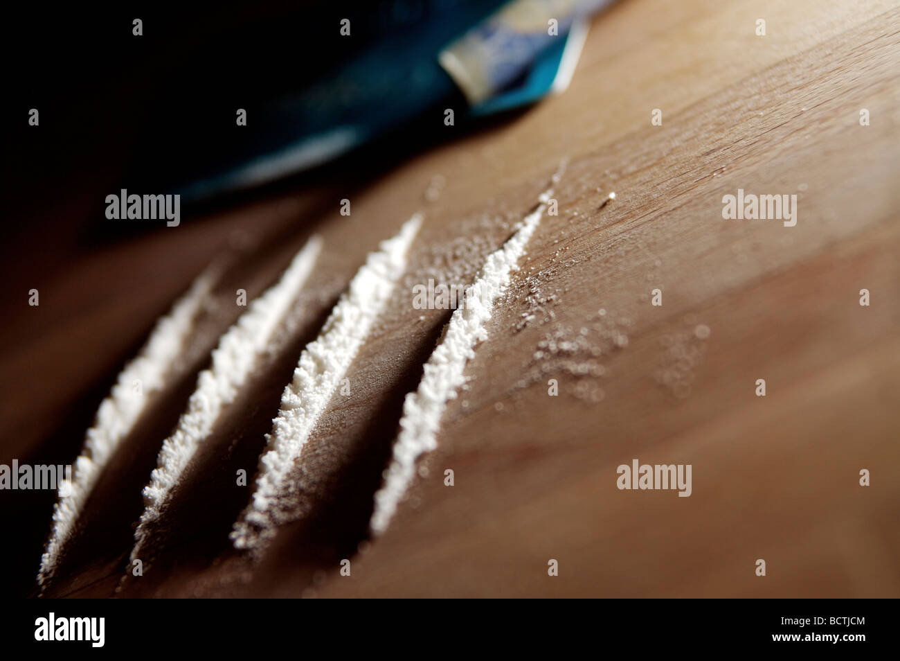 Linien von Kokain Stockfoto