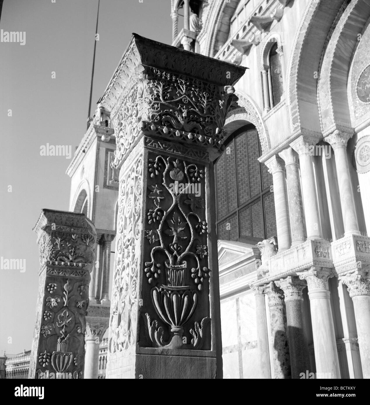 Pilastri Acritani, Venedig Stockfoto