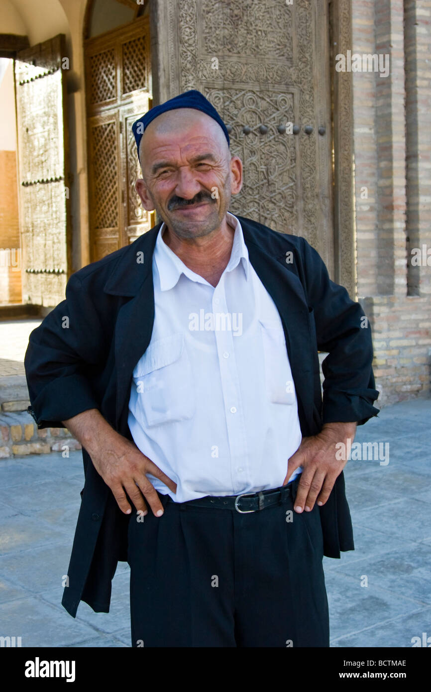 Usbekische Mann in Chiwa Usbekistan Stockfoto