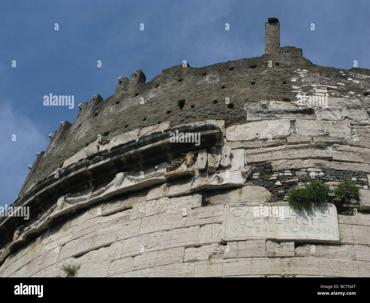 Cecilia Metella an der alten Via Appia in Rom Italien Stockfoto