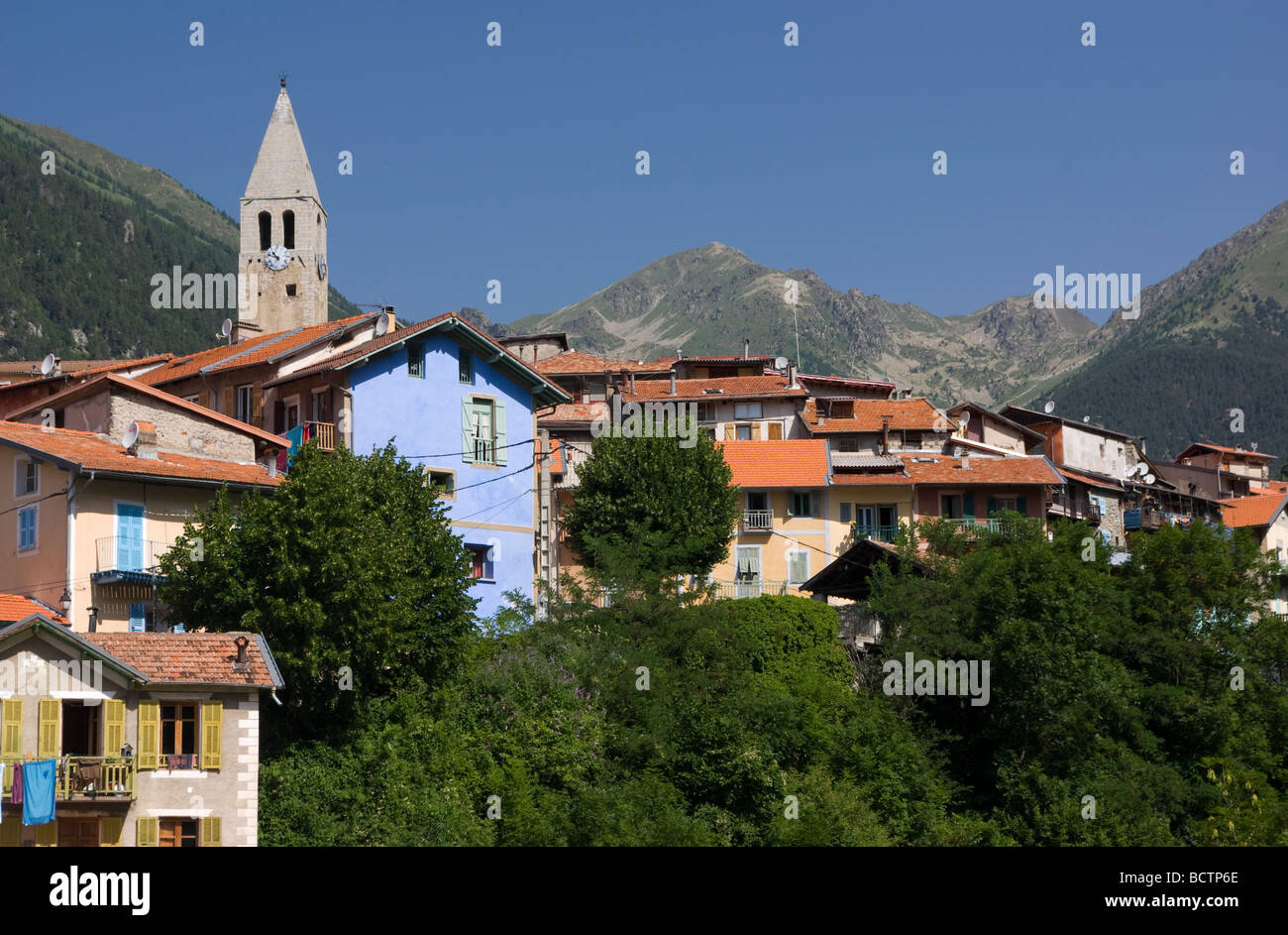 Das Dorf von St. Martin-finestre, Alpes-Maritimes, im Südosten Frankreichs. Stockfoto