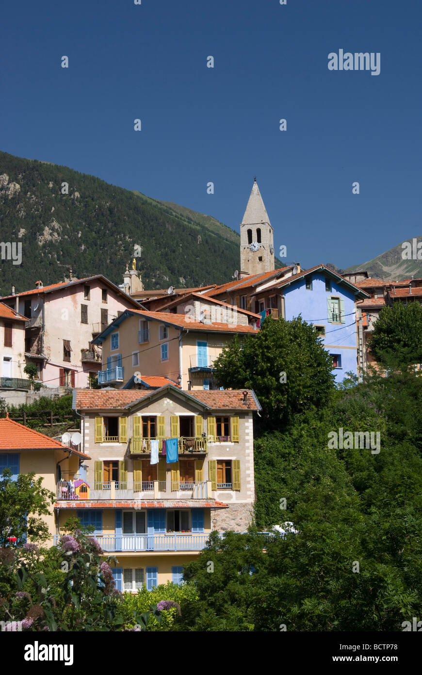 Das Dorf von St. Martin-finestre, Alpes-Maritimes, im Südosten Frankreichs. Stockfoto