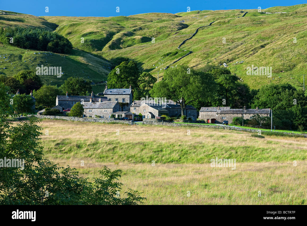 Das kleine Dorf Halton Gill in Littondale, Yorkshire Dales. Sommer Stockfoto