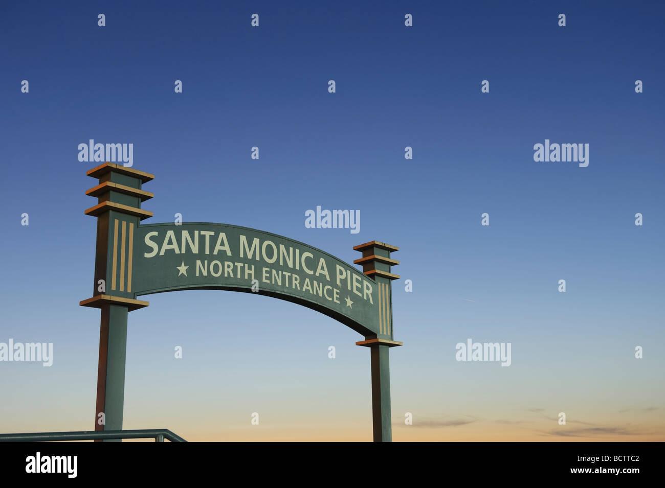 USA California Los Angeles Santa Monica Beach und Pier Stockfoto