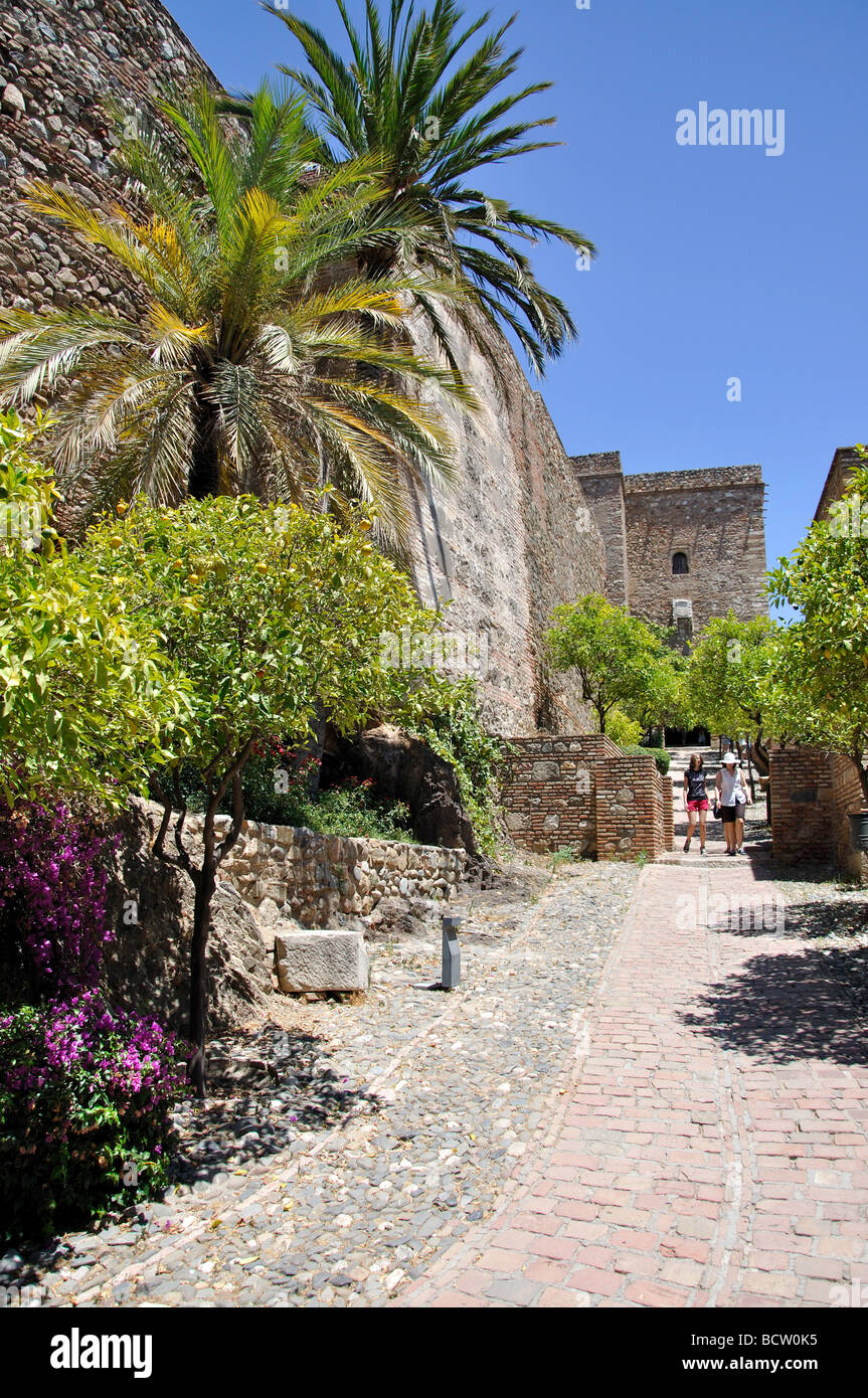 Eingang zur Alcazaba de Malaga, Malaga, Costa Del Sol, Provinz Malaga, Andalusien, Spanien Stockfoto