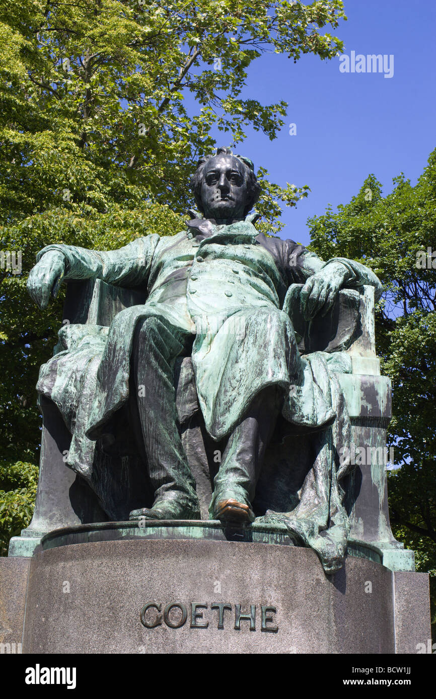 Goethe - Scriber Statue aus Wien Stockfoto