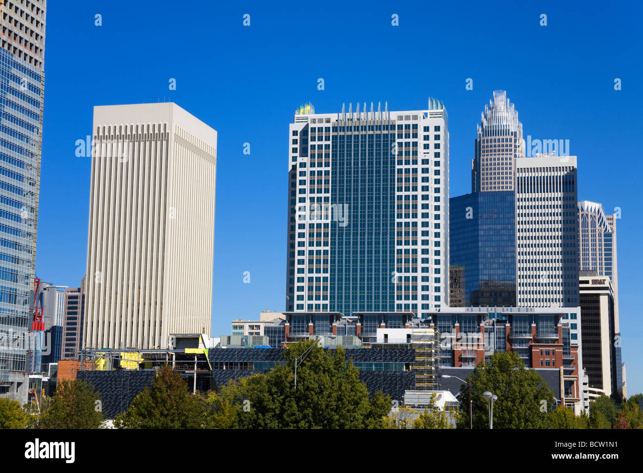 Charlotte Skyline, North Carolina, USA Stockfoto