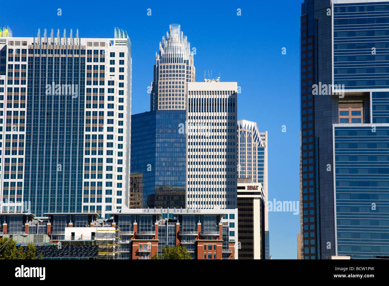 Charlotte Skyline, North Carolina, USA Stockfoto