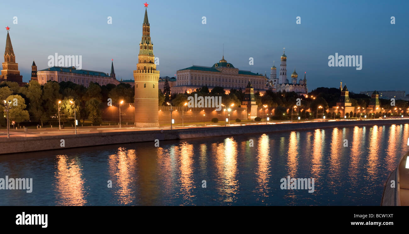 Russische Moskau Kreml Panorama Moskauer Kreml Stockfoto