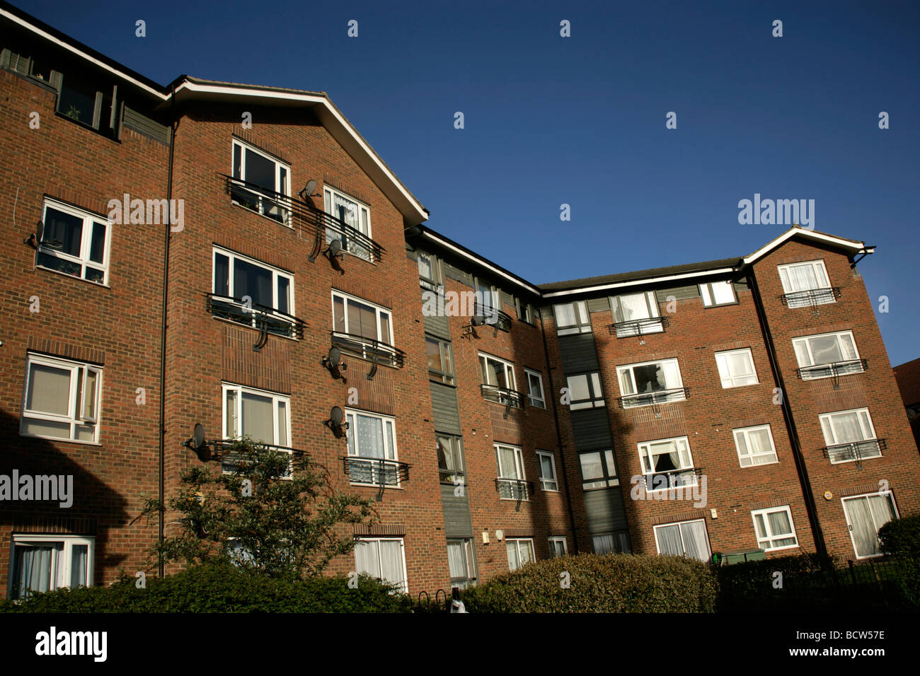 Wohnung Wohnungen in zentralen Thamesmead, Süd-Ost-London, UK Stockfoto