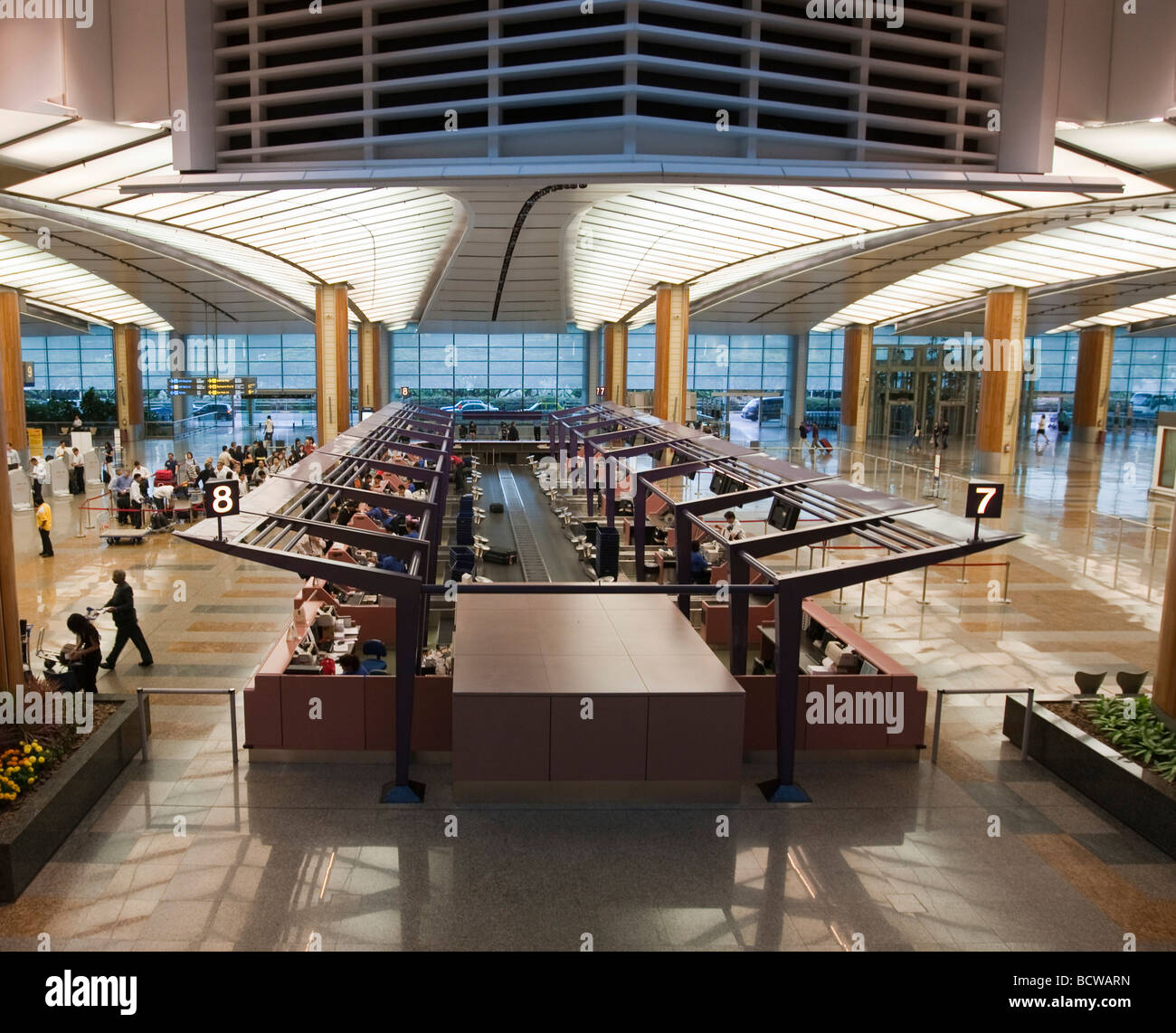 Changi International Airport, Check-in-Bereich, Singapur, Südostasien Stockfoto