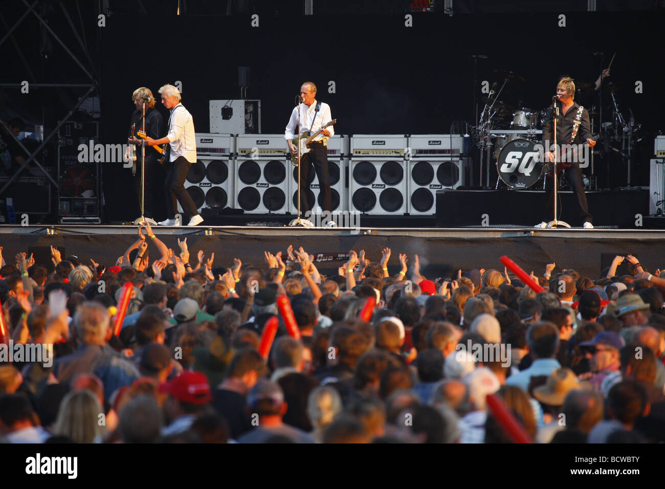 Status Quo, britischer Rockmusiker, Open Air Festival, Muehldorf am Inn, Bayern, Deutschland Stockfoto