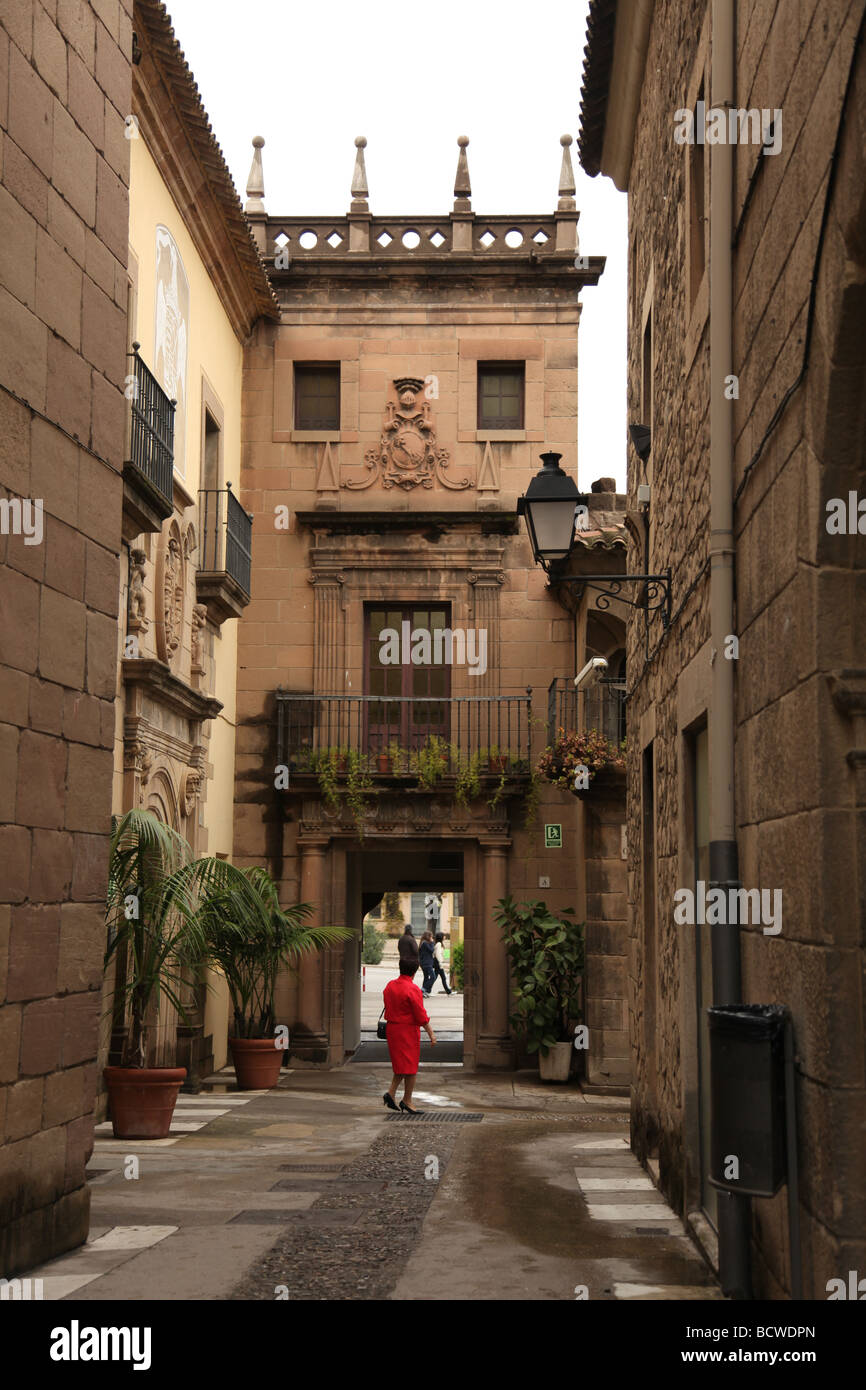 Spanische Dorf Barcelona Poble Espanyol Stockfoto